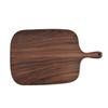 1pc Square Wood Cutting Board, Solid Wood Black Walnut Wooden Chopping Boards for Bread, Vegetables & Fruits, Dinner Cheese Board with Hole,4 Size