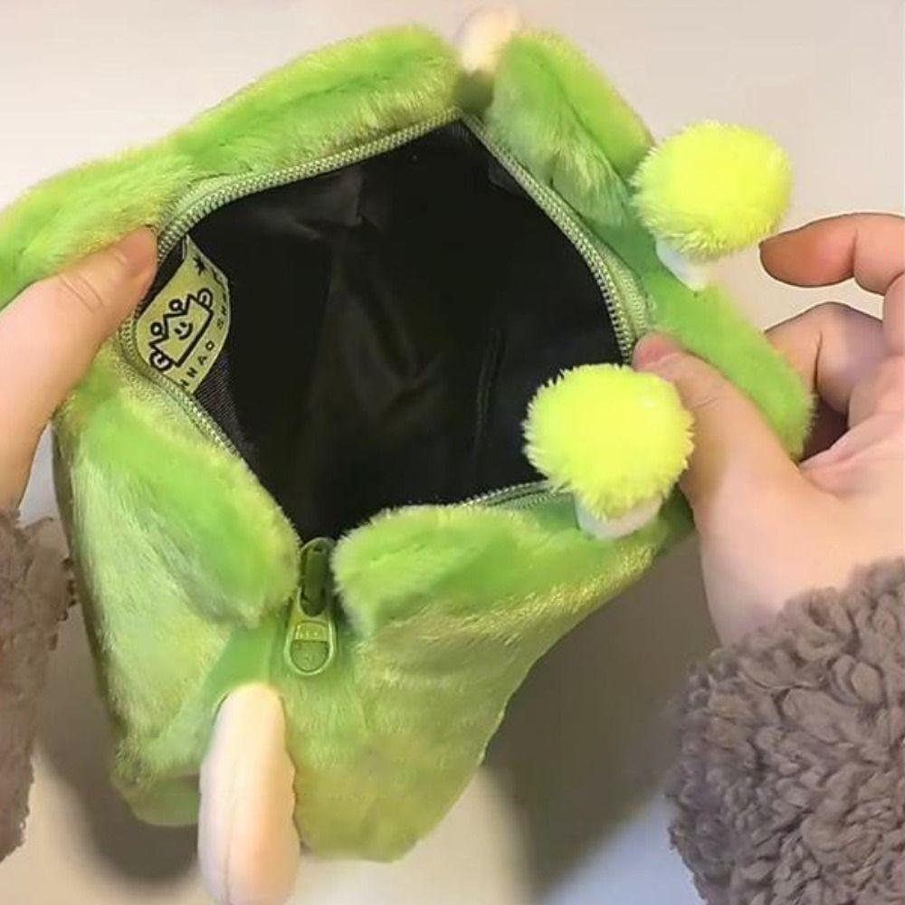 Large Capacity Pen Bag Plush Makeup Bag Cute Stationery Bag School