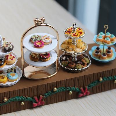 1/12 масштаб миниатюрный кукольный домик торт стенд мини пончики для BJD еда игрушка OB11 кукольный домик кухонные аксессуары игрушка