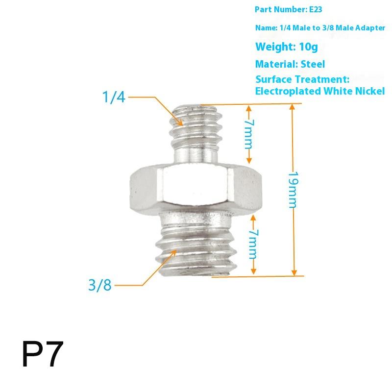 Адаптер крепления винта для камеры 1/4 дюйма (папа) на 1/4 3/8 дюйма (папа) Адаптер винта штатива Резьба для камеры Штатив Монопод Кольцевая лампа