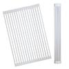 Fabless-g Dish Drainer, White, Large, Foldable, Rollable, Tidy Rack, Antibacterial, Compact, Rust-Resistant, Silicone, Space-Saving, Wide Dish Drying