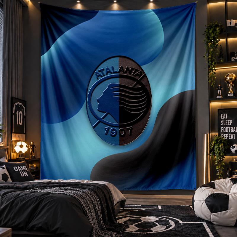 Wall Hanging Tapestry Atalanta FC Print Cloth for Living Room Bedroom Home Decor