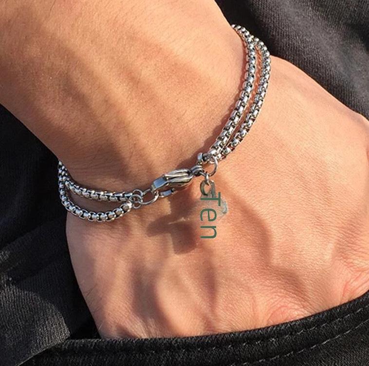 Мужской браслет Kayi из титановой стали с крестом в стиле хип-хоп — модный универсальный дизайн