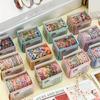 5 Rolls of Hand Account and Paper Tape with Plant and Floral Decorative Stickers Suitable for Handicraft Gift Packaging Festival