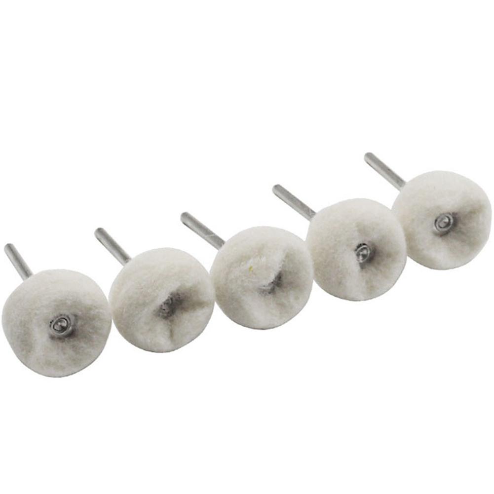 5pcs 2.35mm Wool Polishing Brush Set for Grinding and Buffing Metal and Stone Materials with Woolen Grinding Heads