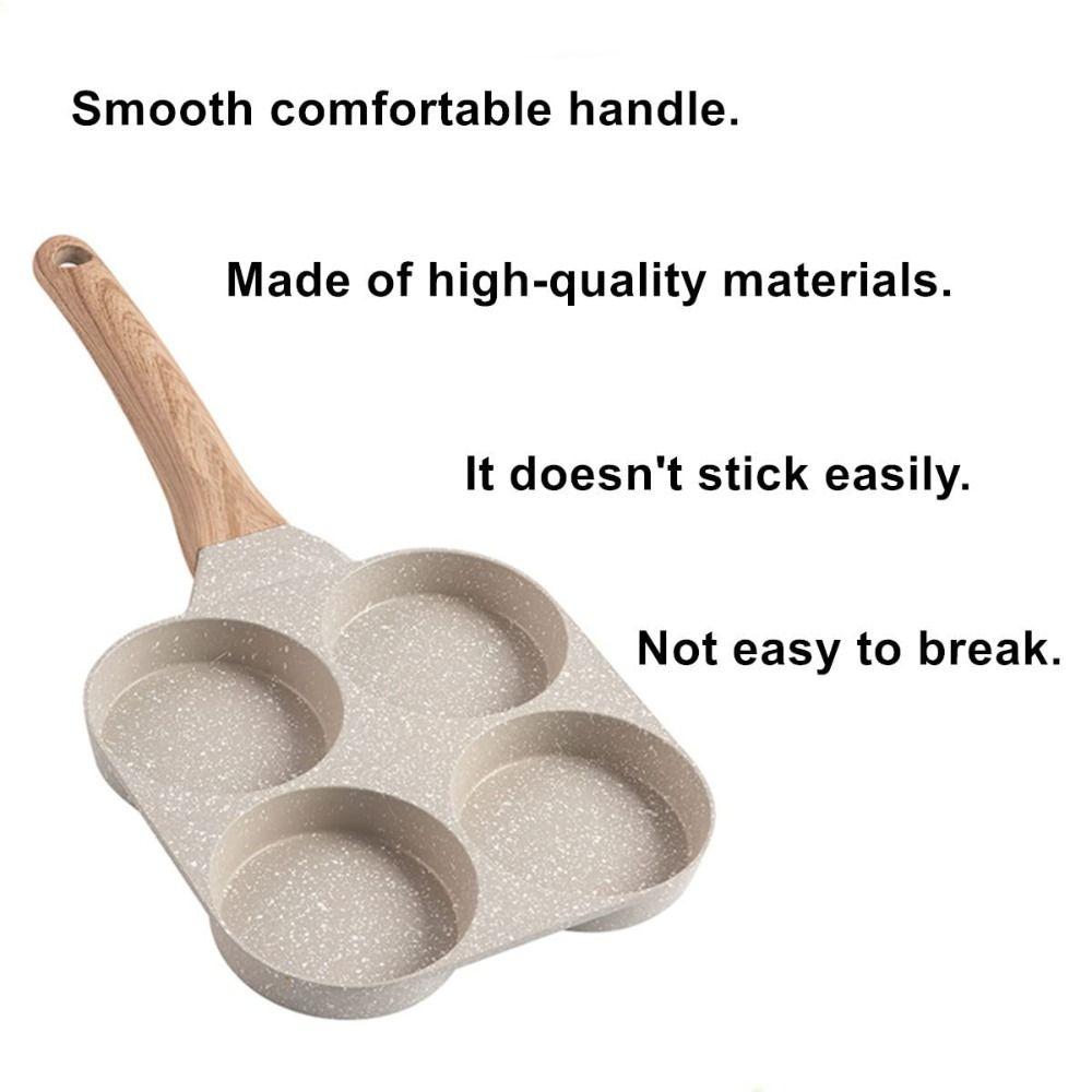 Антипригарная сковорода для жарки яиц, сковорода для яиц с четырьмя секциями, сковорода для бургеров, шведские блины