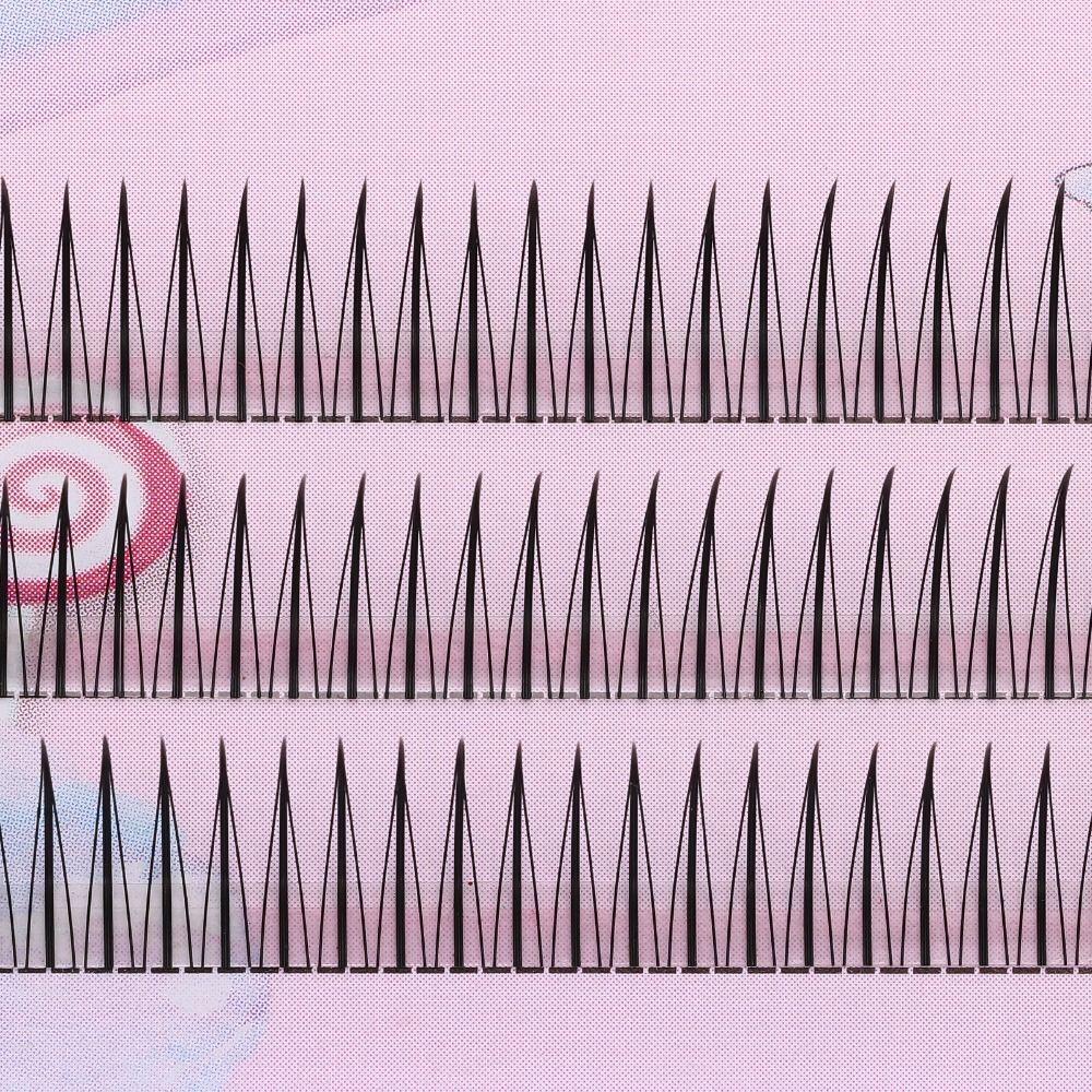 Черно-коричневые отдельные ресницы А/М формы, пучки ресниц 9-13 мм, накладные ресницы для женщин для самостоятельного наращивания