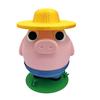 Farmer Pig Coin Bank Funny Animal Money Box with Hat Novelty