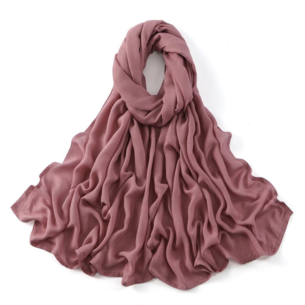 Muslim Modal Hijab Cotton Rayon Scarf for Women Double Stitching Wide Edge Rayon Shawl Islamic Thin Soft Viscose Turban Headband