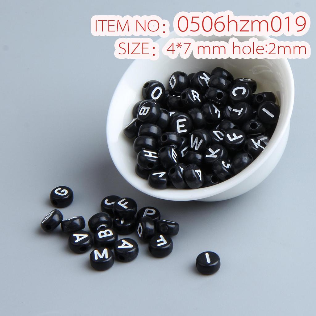 10g Pack of Flat Acrylic Alphabet Beads for DIY Children's Beading and Jewelry Keychain Accessories
