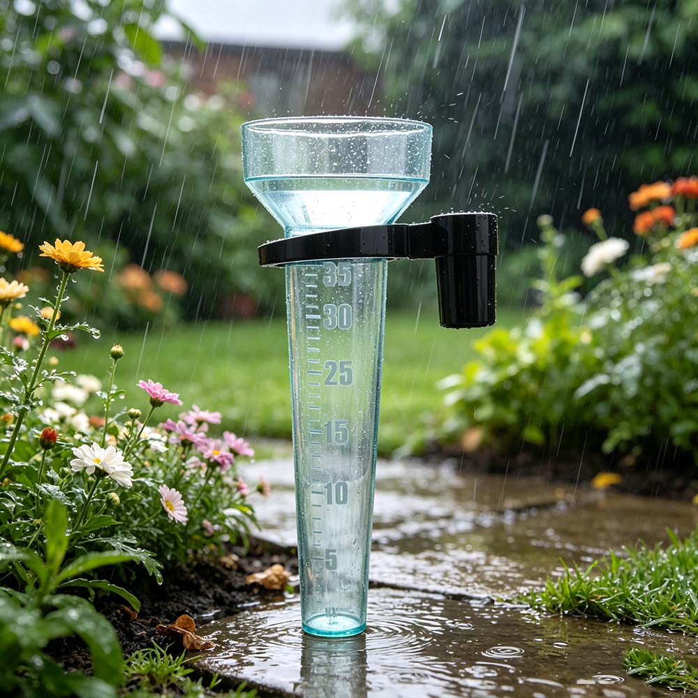 Transparent Gardening Rainwater Meter Plastic Lawn Rainfall Gauge Farm Rain Gauge Outdoor