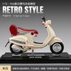 1:12 Vespa 946 Alloy Classic Leisure Motorcycle Model Diecasts Metal Street Retro Motorcycle Model Sound and Light Kids Toy Gift