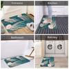 Jellyfish Design Non-Slip Kitchen Mat - Machine Washable, Polyester, Perfect for Bedroom & Entrance Door Decor, Christmas Decor