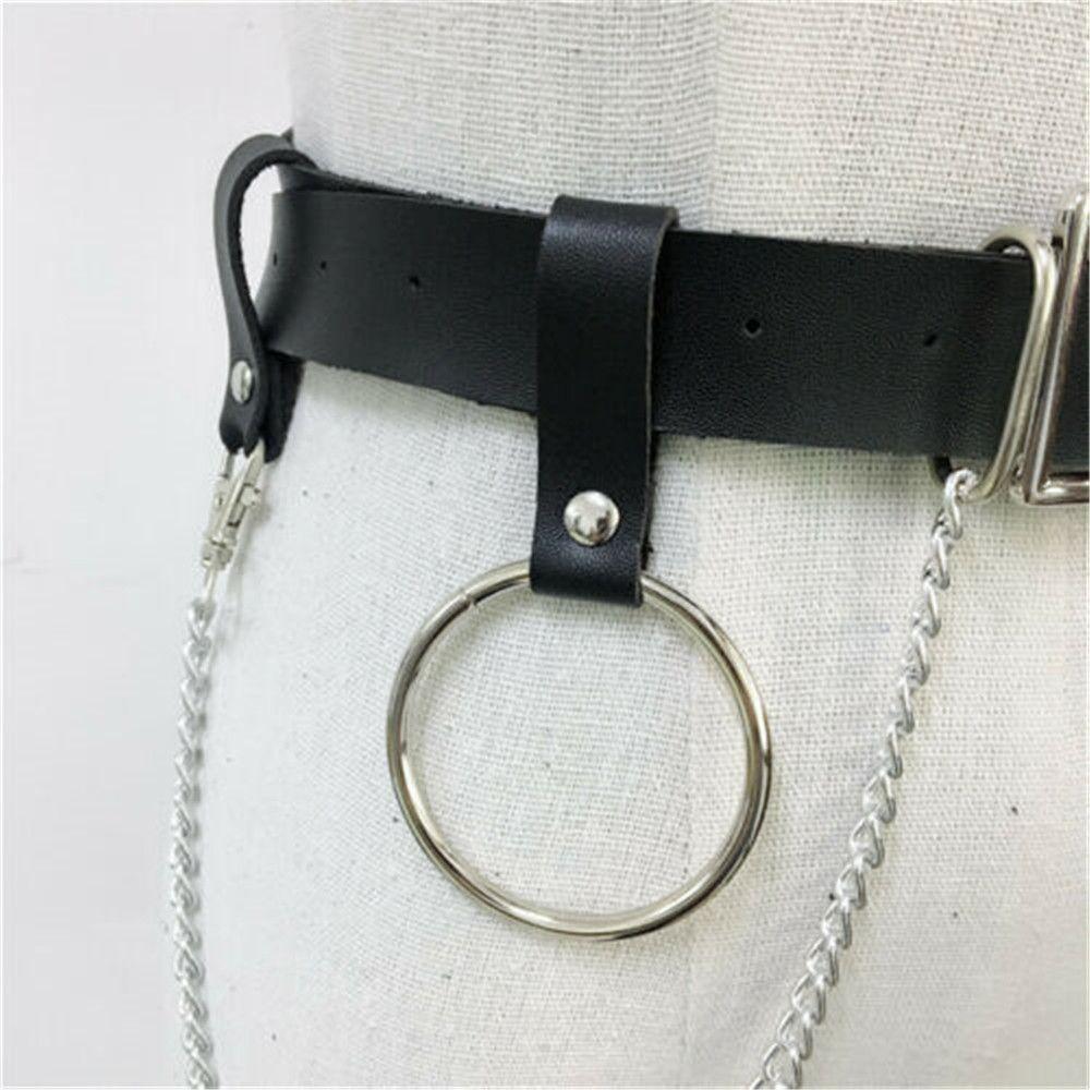 PU кожа хип-хоп металлическая бижутерия для тела пояс с кисточками цепочка на талию ожерелье на живот