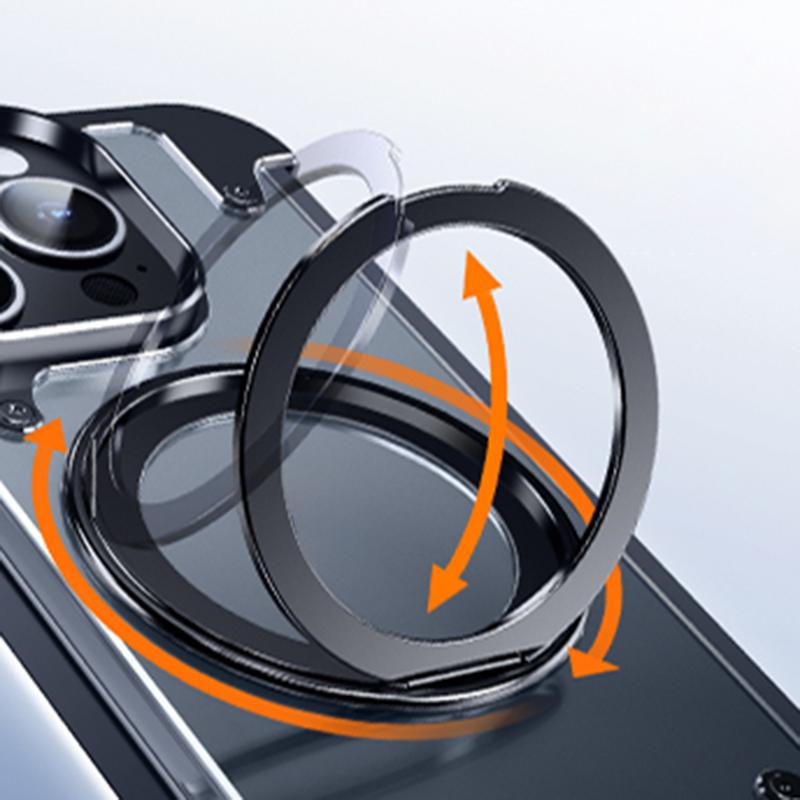 For iPhone 15 Pro Max Case Compatible with Magsafe Ring Kickstand Matte PC Phone Cover