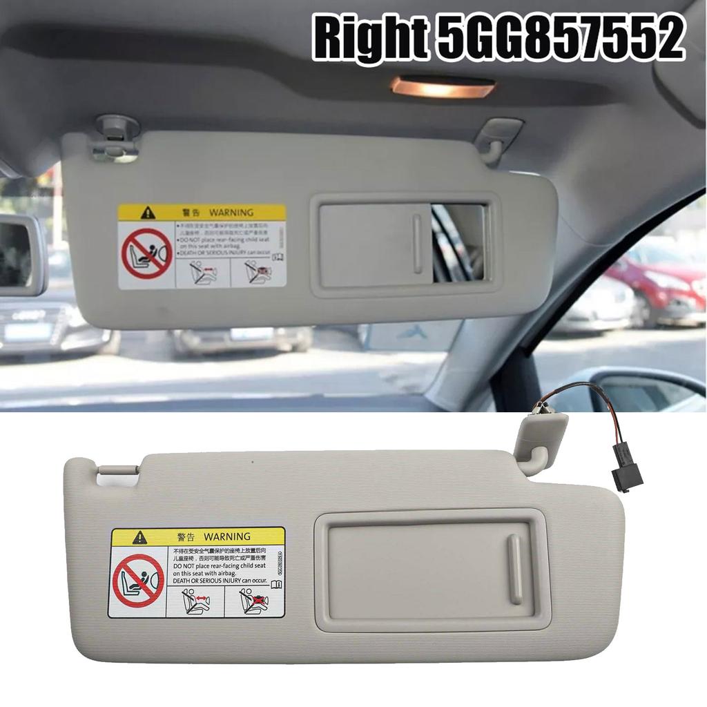 Windscreen Accessory Gray Plastic Front Right Sunvisor with Mirror Compatible with Multiple Models from 2013 to 2025