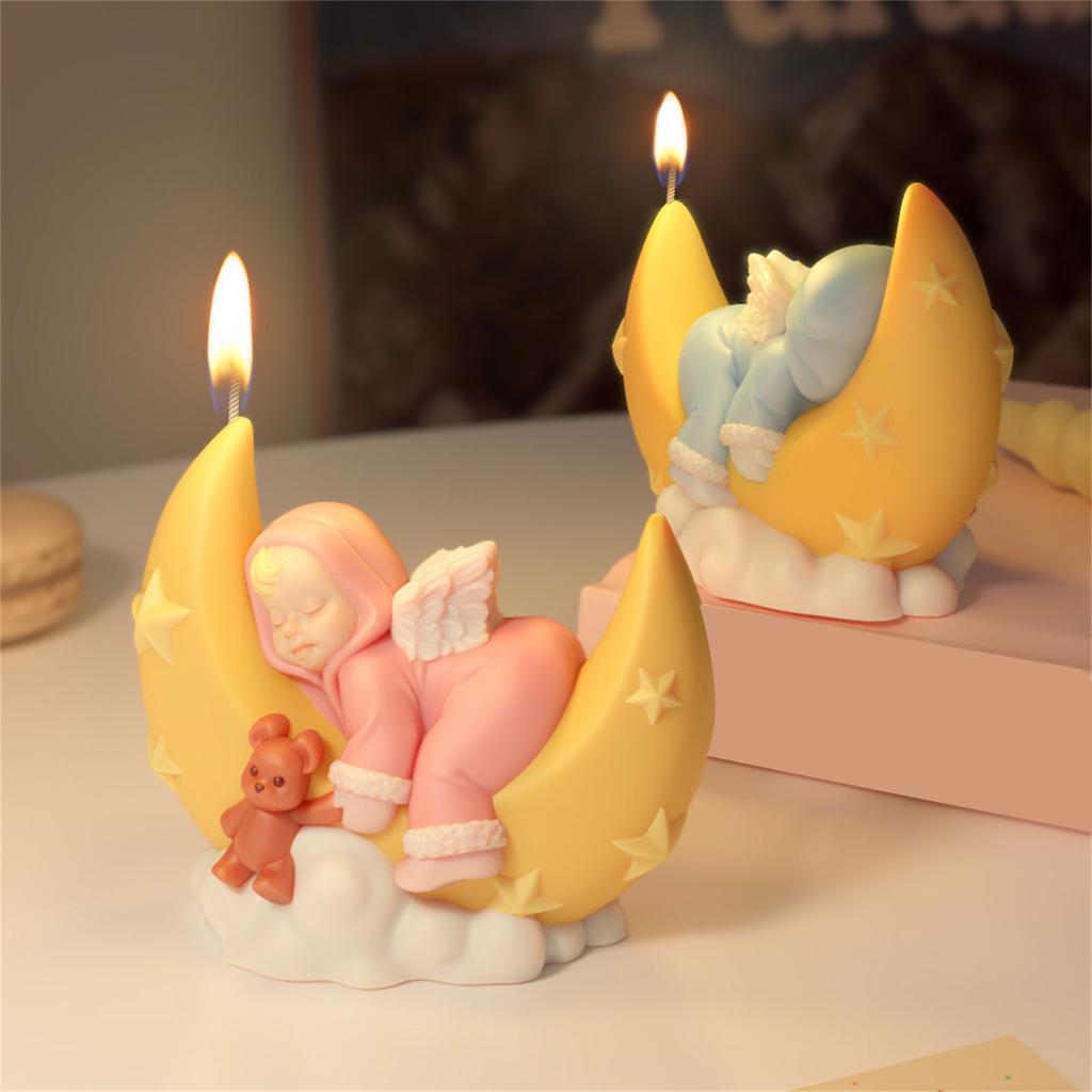 Фигурка ребенка Луны силиконовые формы для свечей мыла шоколада конфет торта помадки украшения цемента гипса силиконовые формы