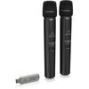 Behringer Wireless Microphone 2 Channel Digital Wireless 2 USB Type ULM202USB Black 2.4Ghz