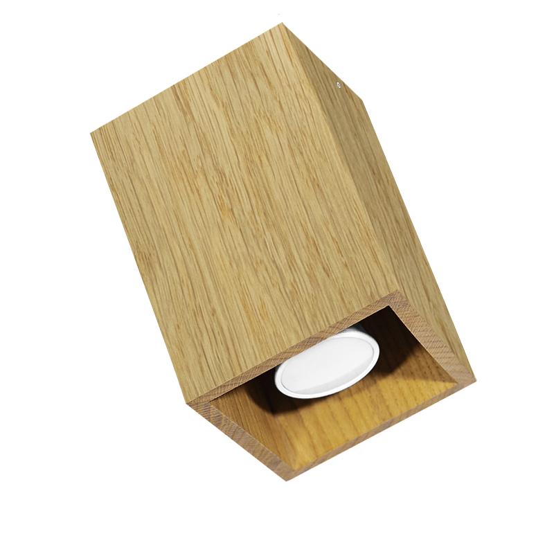Oak ceiling lamp 10x15 cm vertical
