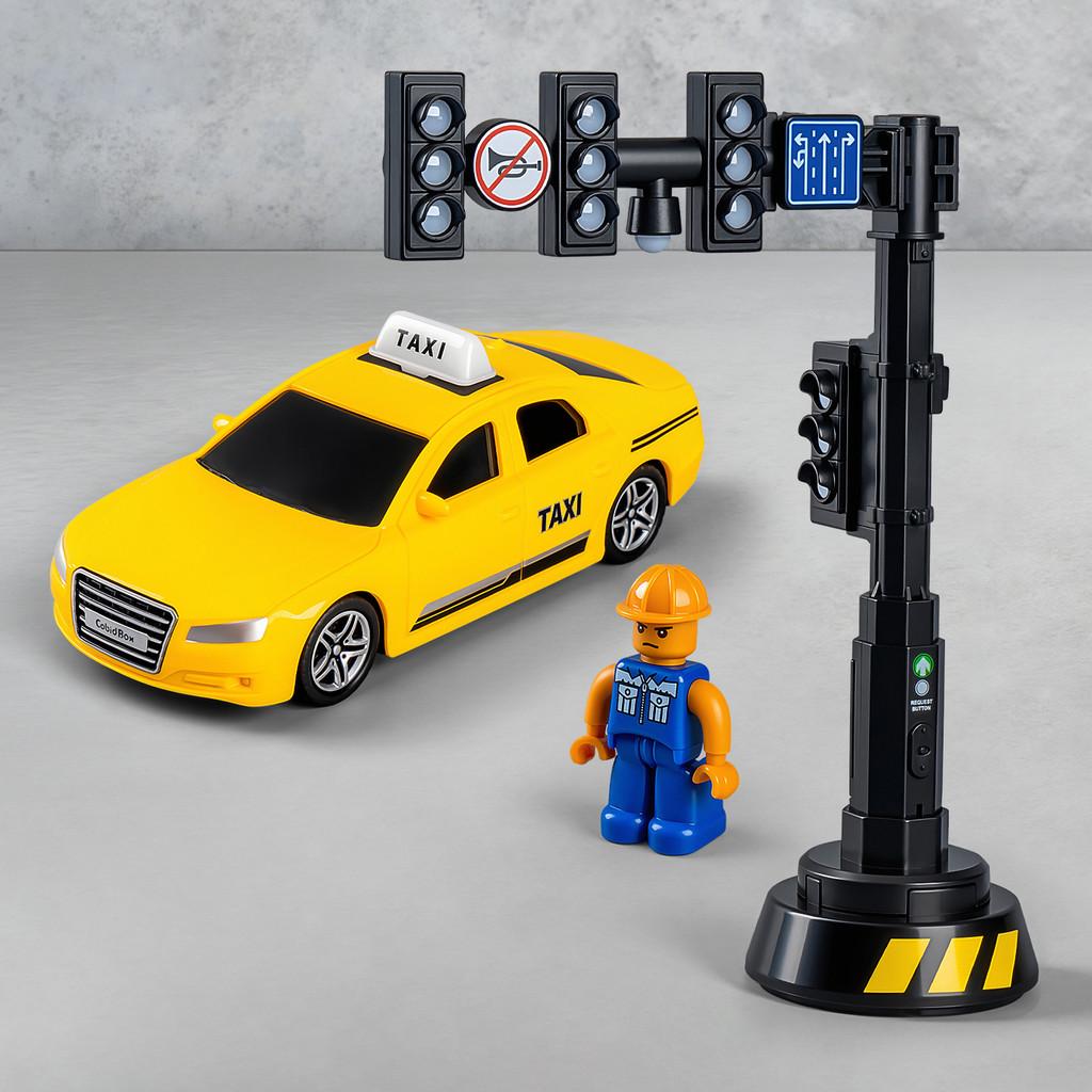Traffic Signal Educational Toy For Children With Plastic Construction Learning Kit