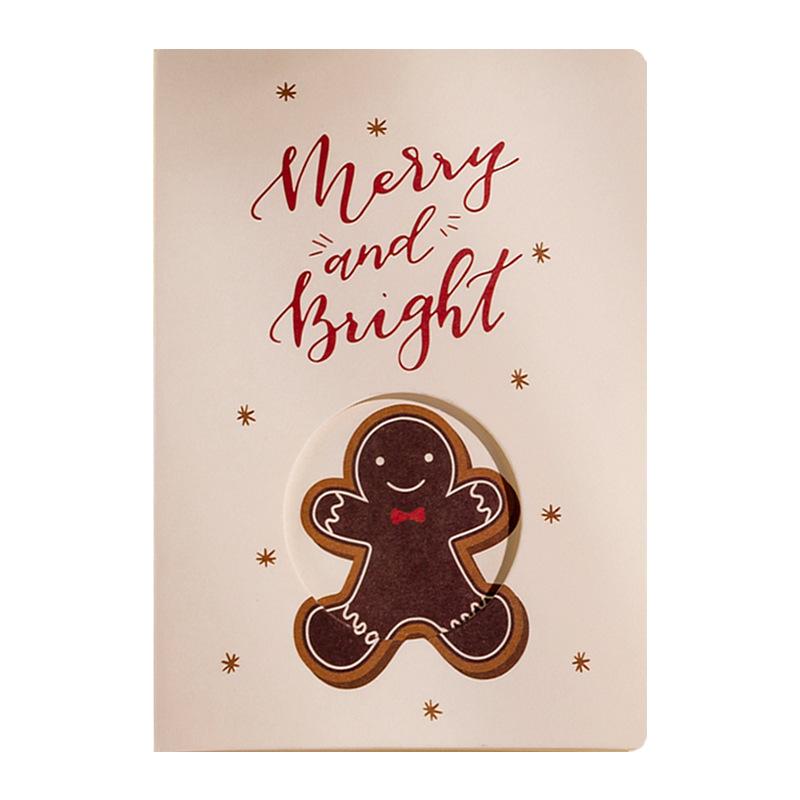 6 Christmas Cards Korean Creative Cartoon Cute Christmas Card Cute Illustration Christmas Card With Envelope