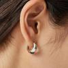 By Hyeres Volume Wave One Touch Earrings (Silver) BH7E52702WBXXX