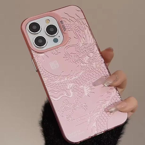 Чехол Dragon iPhone15Pro для Apple 14/13/12/11XsMax, мягкий и модный дизайн для всех моделей.
