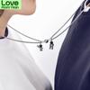 Magnetic Match Paired Pendant Necklace Astronaut Couple Necklace For Lovers Spaceman Stainless Steel Chain Friend Collars