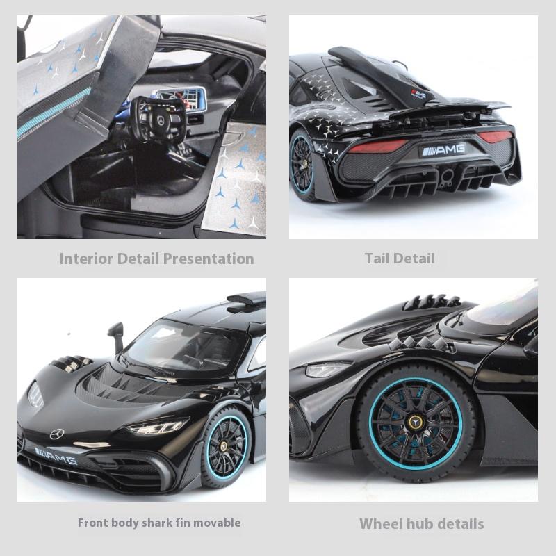 1/18 Benz AMG ONE Super Sports Vehicle Alloy Dieacst Model Car Sound & Light Classic Hobby Collectibles Birthday Gifts