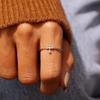 Dainty Shining Cross Ring Lady Daily Wearable Jewelry with Bright Zirconia Versatile Stylish Finger Accessories for Women