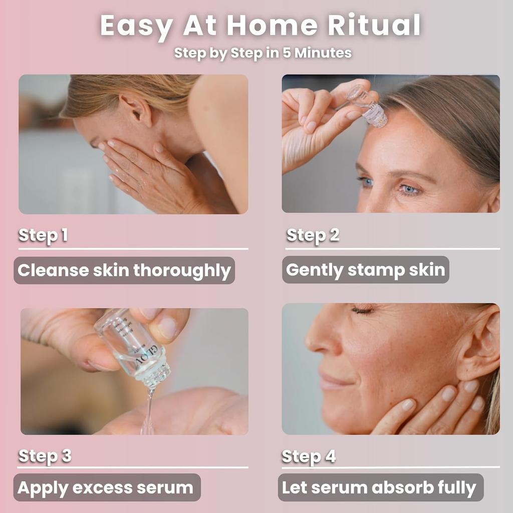 Система микроинфузий, 0,25 мм косметический штамп для лица из 24-каратного золота, ампулы с пептидной сывороткой, увлажняющий и придающий объем набор для сияния