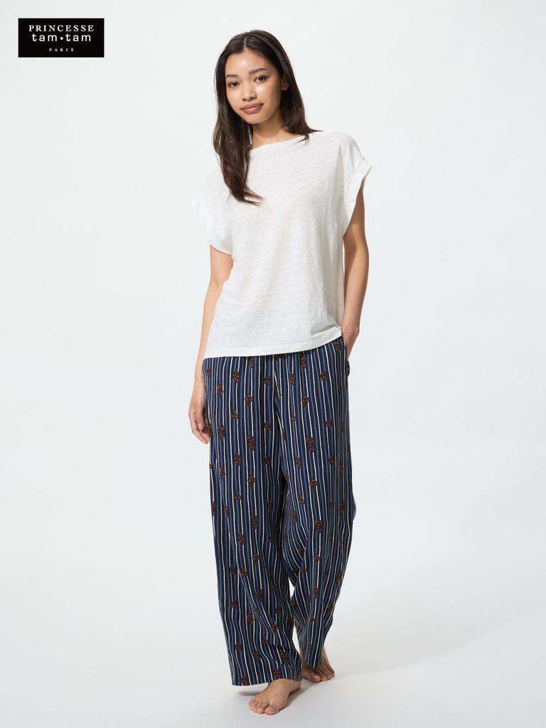 Uniqlo Длинные брюки с принтом из японского вискозы