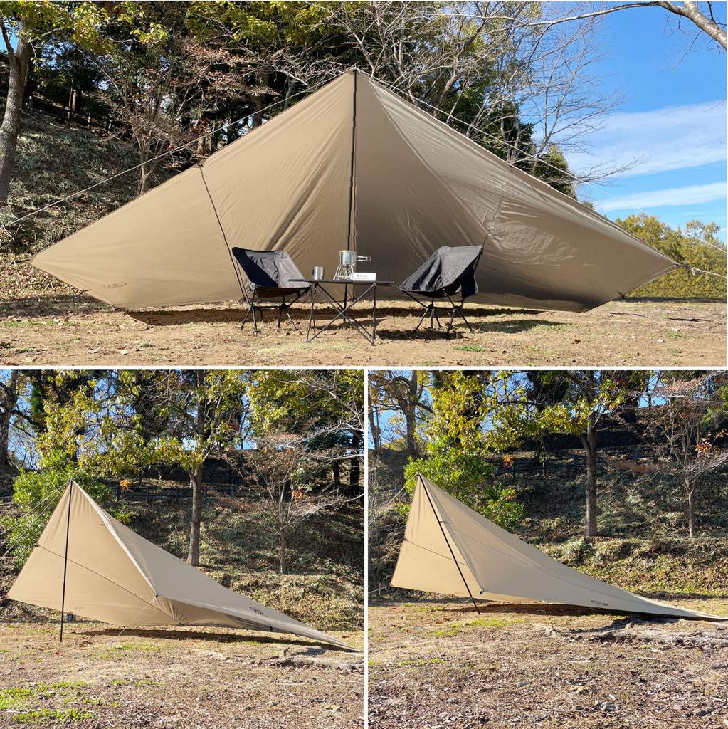 Шестигранный брезент WINGEAR широкий брезент с 2 стойками и колышком с веревкой сопротивление давлению воды 2000 мм водоотталкивающая обработка УФ-защита комплект брезента