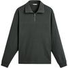 American Style Solid Color Cotton Half-Zip Stand Collar Long Sleeve Sweatshirt Men Sweatshirt Coal-Gray 04087337-35