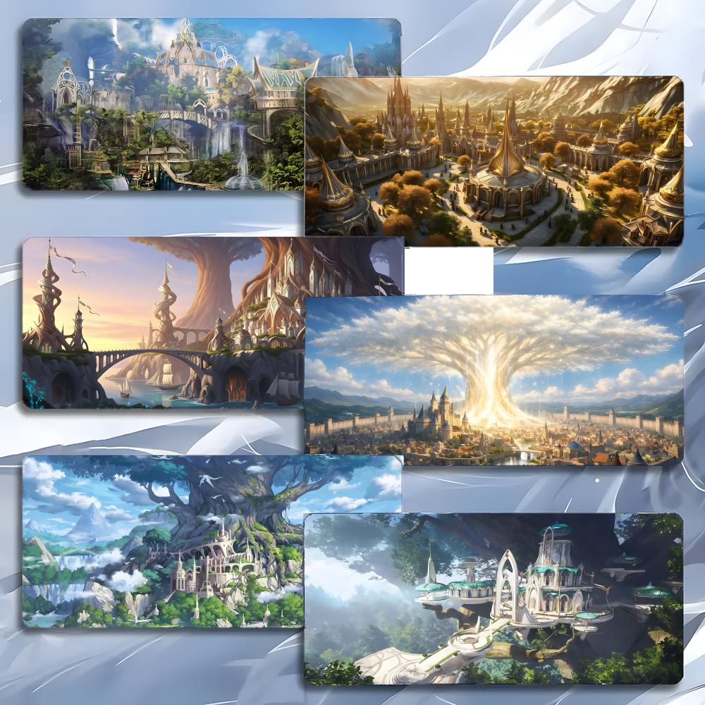 Fantasy Magical Eelven Kingdom Mouse Pad Mousepad Large Gaming Lockedge Thickened Pc Table Desk Mat