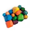 Wooden Sorting Stacking Stone Learning Montessori Toys Sensory Toddler Toys Kids Building Blocks Game Lama 16 Pcs Color