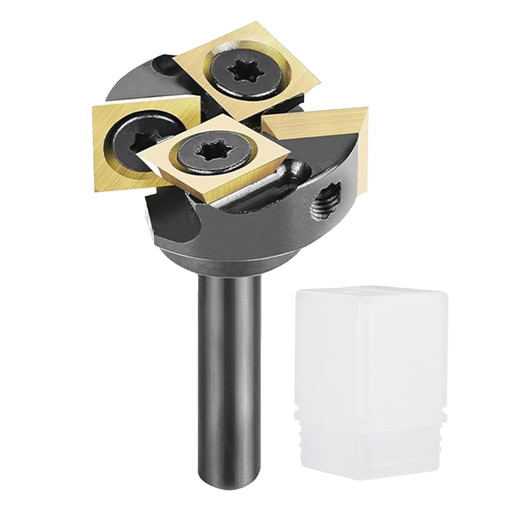 Фреза для выравнивания плит хвостовик 1/4 дюйма диаметр реза 1 дюйм покрытие ATS 2+2 зуба твердосплавная вставка ЧПУ фрезерование поверхности