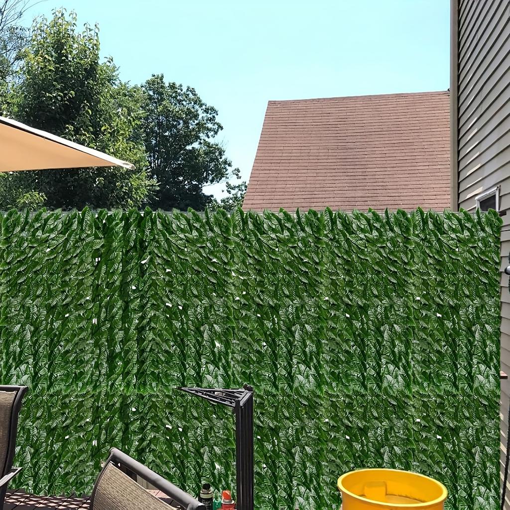 1pc/3m*1m Artificial Evergreen Ivy Privacy Fence Screen Vine Leaf Panel, Suitable for Artificial Green Wall, Outdoor Garden, Courtyard DecorationC