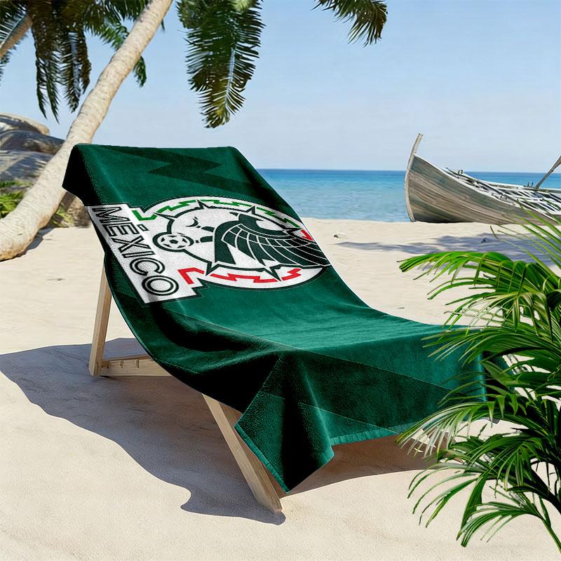 Mexico Print Beach Towel, Large Soft Quick Dry Towel for Beach Camping Swimming