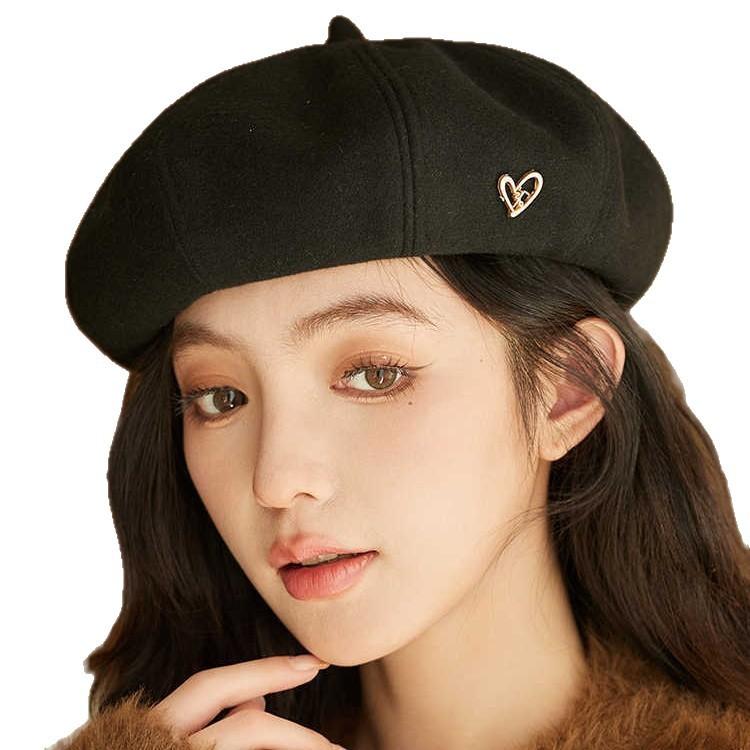 Beret children spring and autumn new versatile face small retro bud painter octagonal hat winter newsboy hat