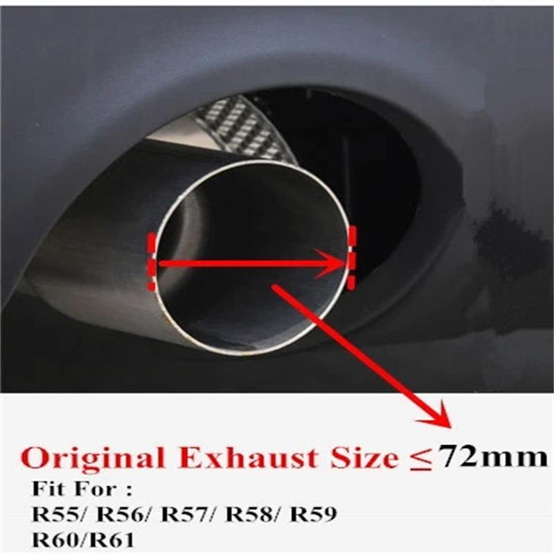 1 шт. Для Mini Cooper F54 F55 F56 F57 R60 R61 F60 R55 R56 R57 R58 R59 S JCW Карбоновая насадка на выхлопную трубу Автоаксессуары