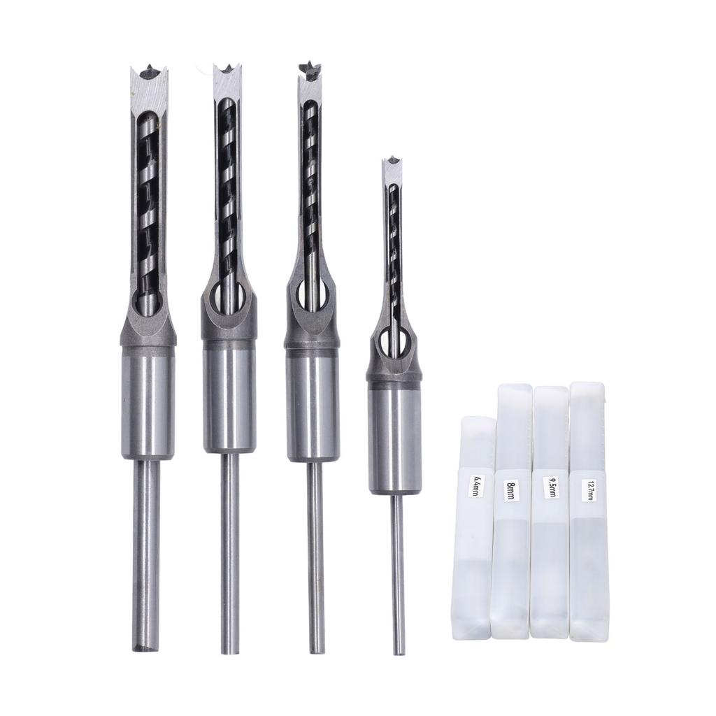 Набор из 4 шт. квадратных сверл по дереву HSS износостойкие 1/4 дюйма 5/16 дюйма 3/8 дюйма 1/2 дюйма зенковка