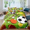 Семейное постельное белье Deluxe, односпальная кровать, двуспальная кровать, полноразмерная наволочка с 3D футбольным принтом и пододеяльник, 2/3 комплекта семейного постельного белья для спальни