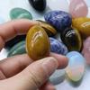 For Collection Natural White Crystal Natural Stone Healing Egg Pattern Mini Ornament Healing Stone