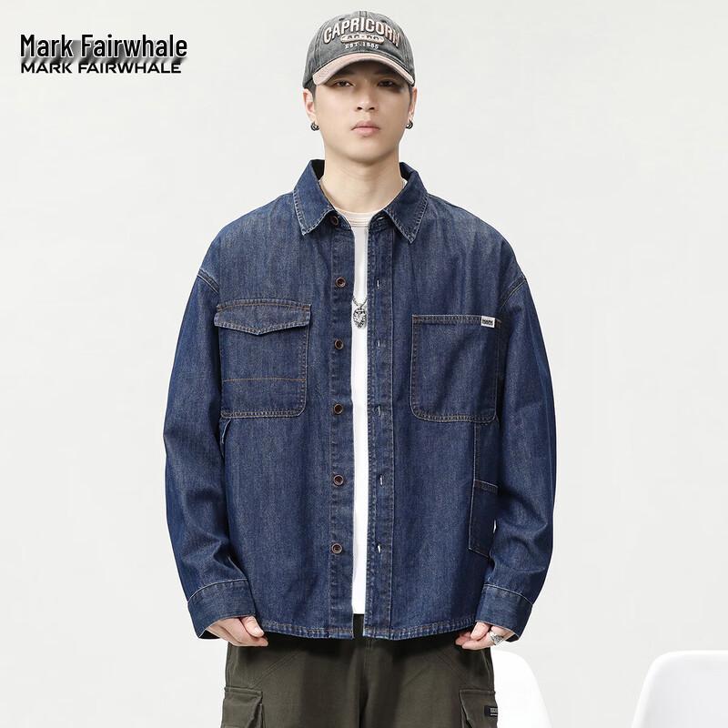Mark Fairwhale Men's Loose Fit Retro Denim Shirt