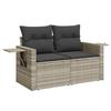 VidaXL Salon de Jardin avec Coussins 8 pcs, Canapés de Terrasse, Ensemble de Meubles de Patio, Mobilier d'Extérieur, Gris 3220491