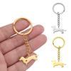 1Pc Dog Keychain Cute Hollow Heart Gift Car Key Pendant Cartoon Stainless Steel Keychain