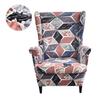 Printed Wing Chair Cover Stretch Spandex Armchair Covers Nordic Washable Relax Sofa Slipcovers Cushion Cover For Wed Decor