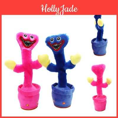 Poppy Playtime Huggy Wuggy Говорящий кактус Плюшевая игрушка для детей Интерактивная и безопасная