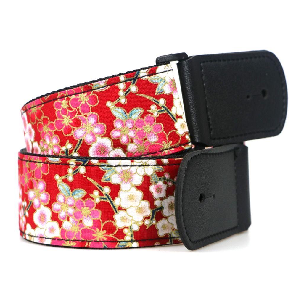 Vintage Guitar Strap Embroidered Print Guitar Shoulder Belt Bass Belts Electric Guitar Belts Bass